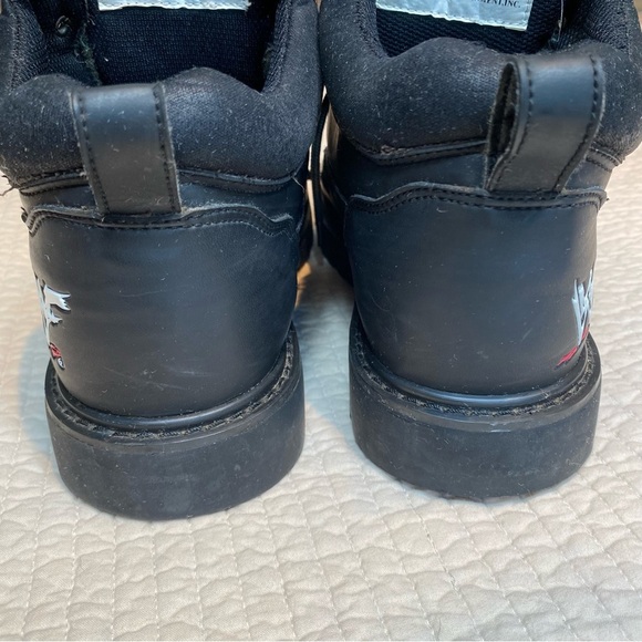 WWF The Rock Men’s Black Work Boots. Size 10 M - Picture 6 of 13